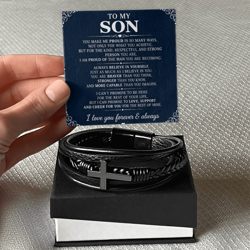 Bracelet croix masculin