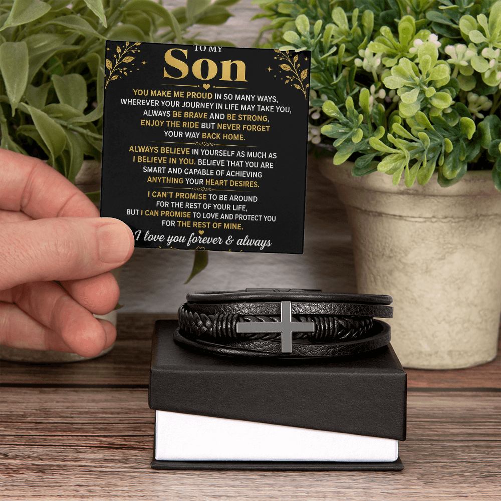 Bracelet croix masculin