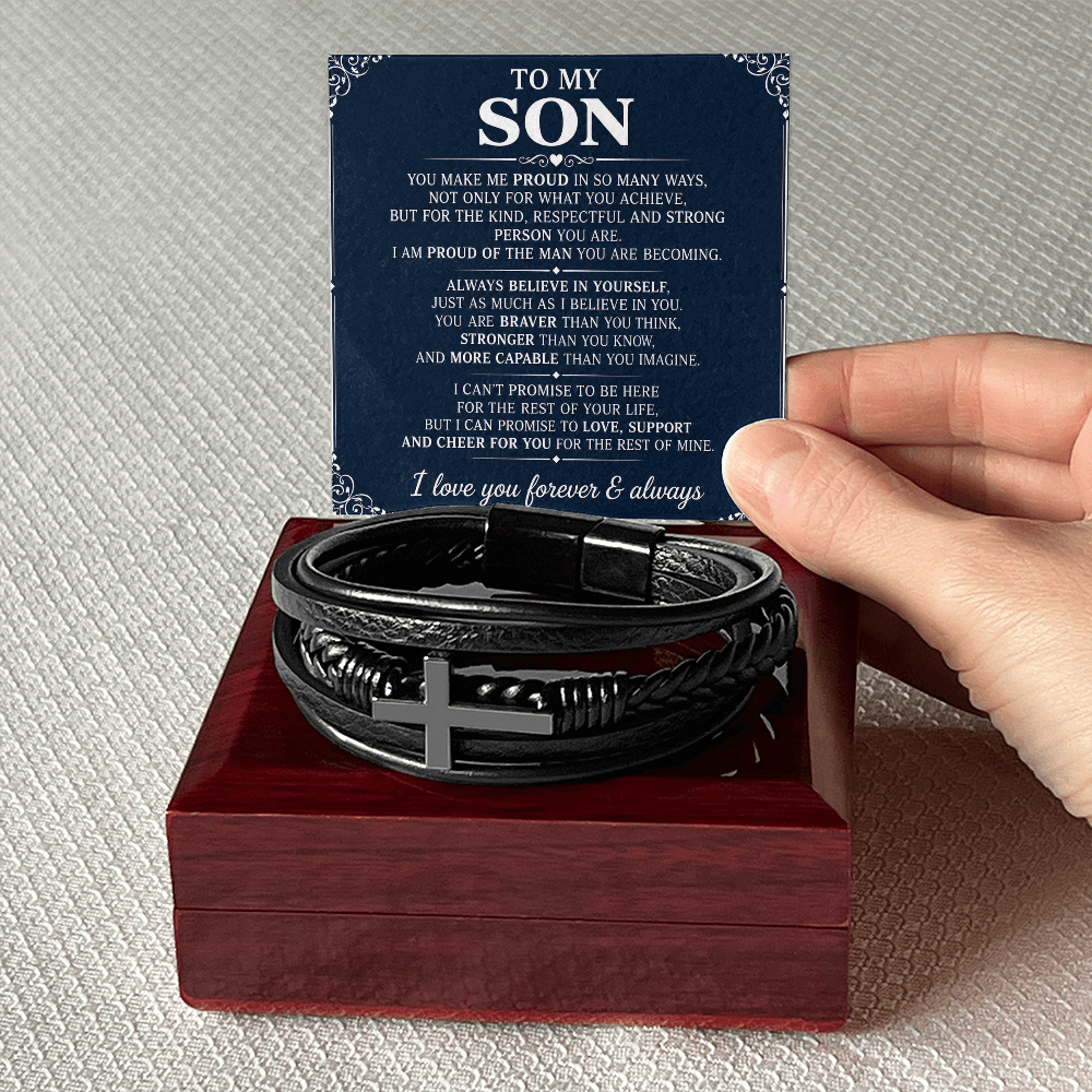 Bracelet croix masculin