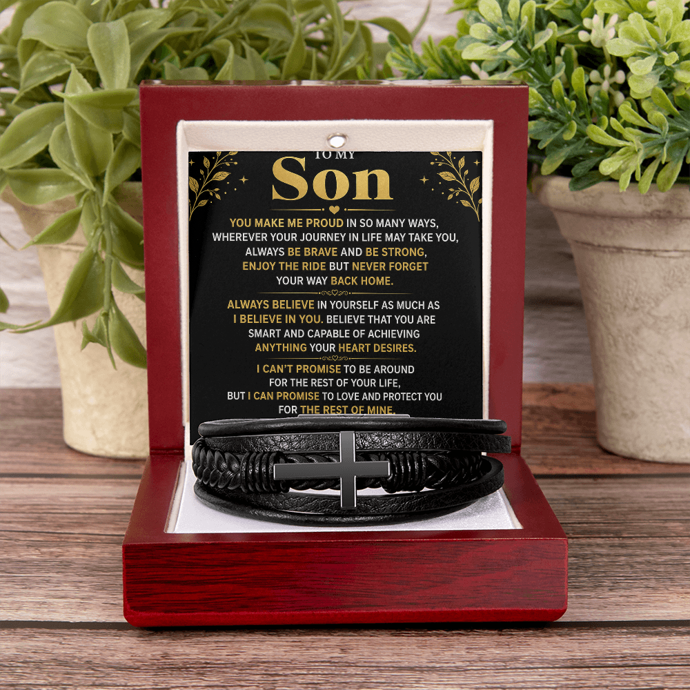 Bracelet croix masculin