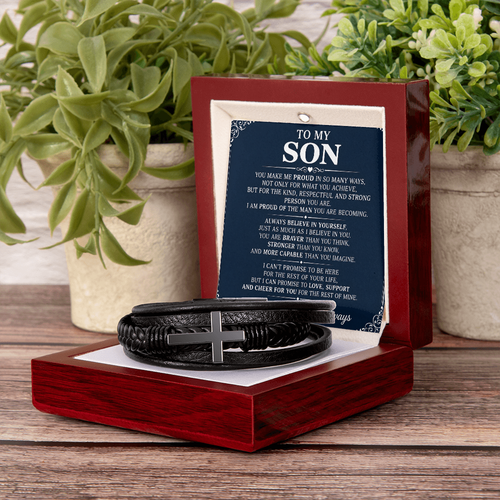 Bracelet croix masculin