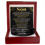 Bracelet croix masculin