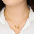 Collier Love Knot - Variantes en or jaune et blanc