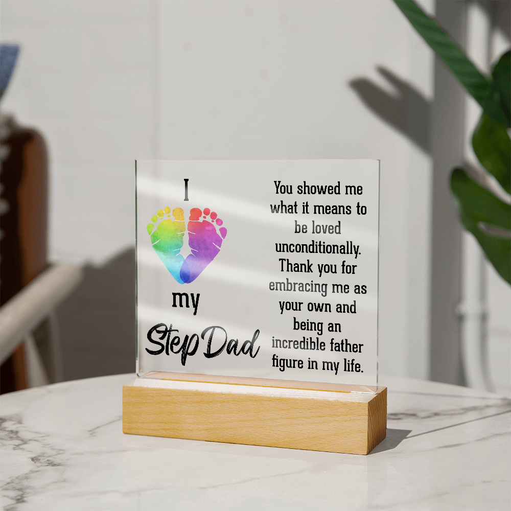 Acrylic Square Plaque - My Step Dad