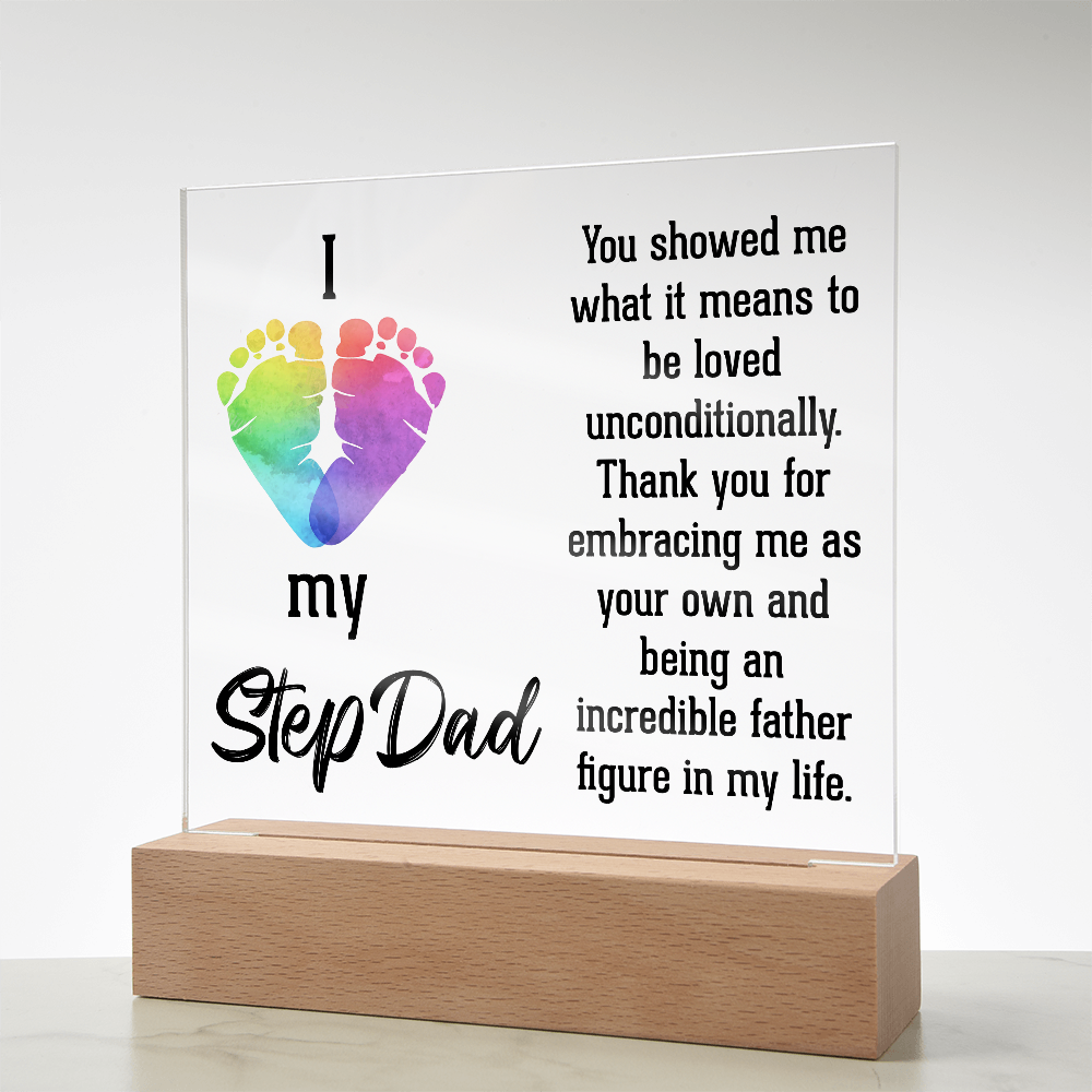 Acrylic Square Plaque - My Step Dad