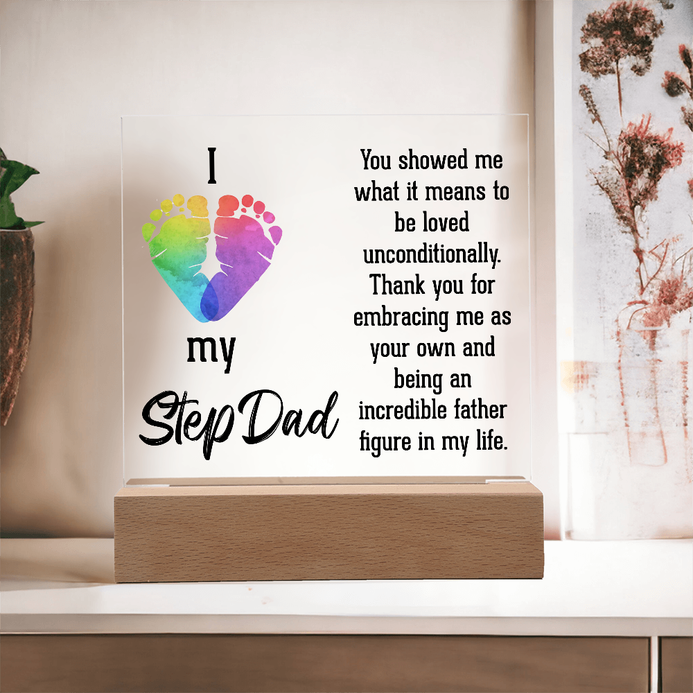 Acrylic Square Plaque - My Step Dad