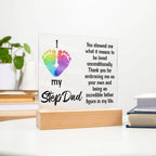 Acrylic Square Plaque - My Step Dad