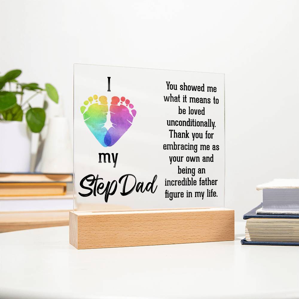 Acrylic Square Plaque - My Step Dad