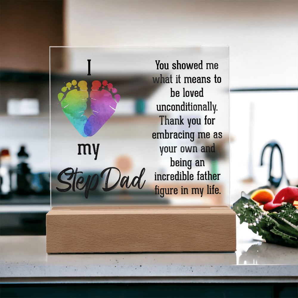 Acrylic Square Plaque - My Step Dad