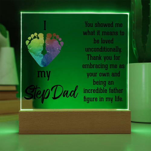 Acrylic Square Plaque - My Step Dad