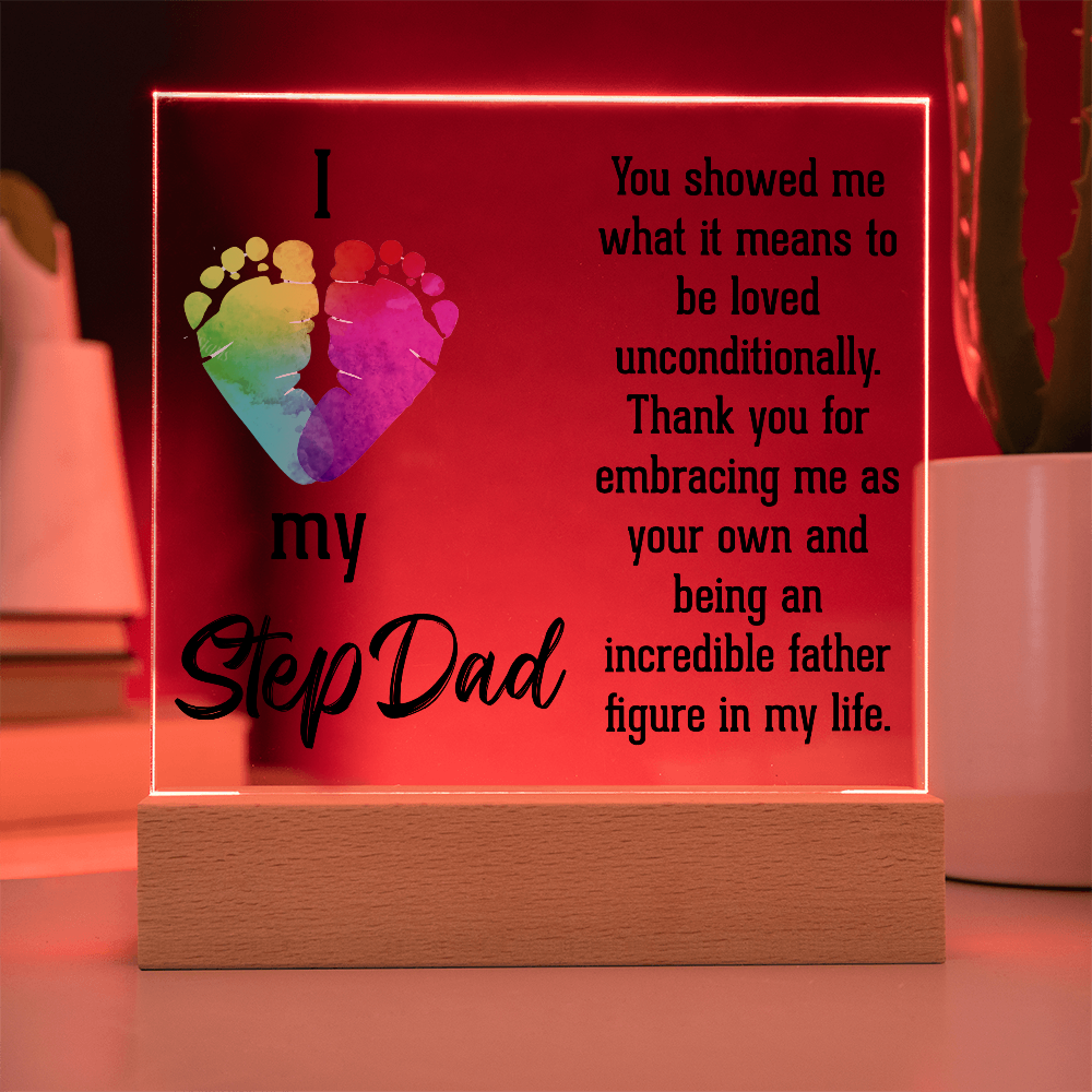Acrylic Square Plaque - My Step Dad