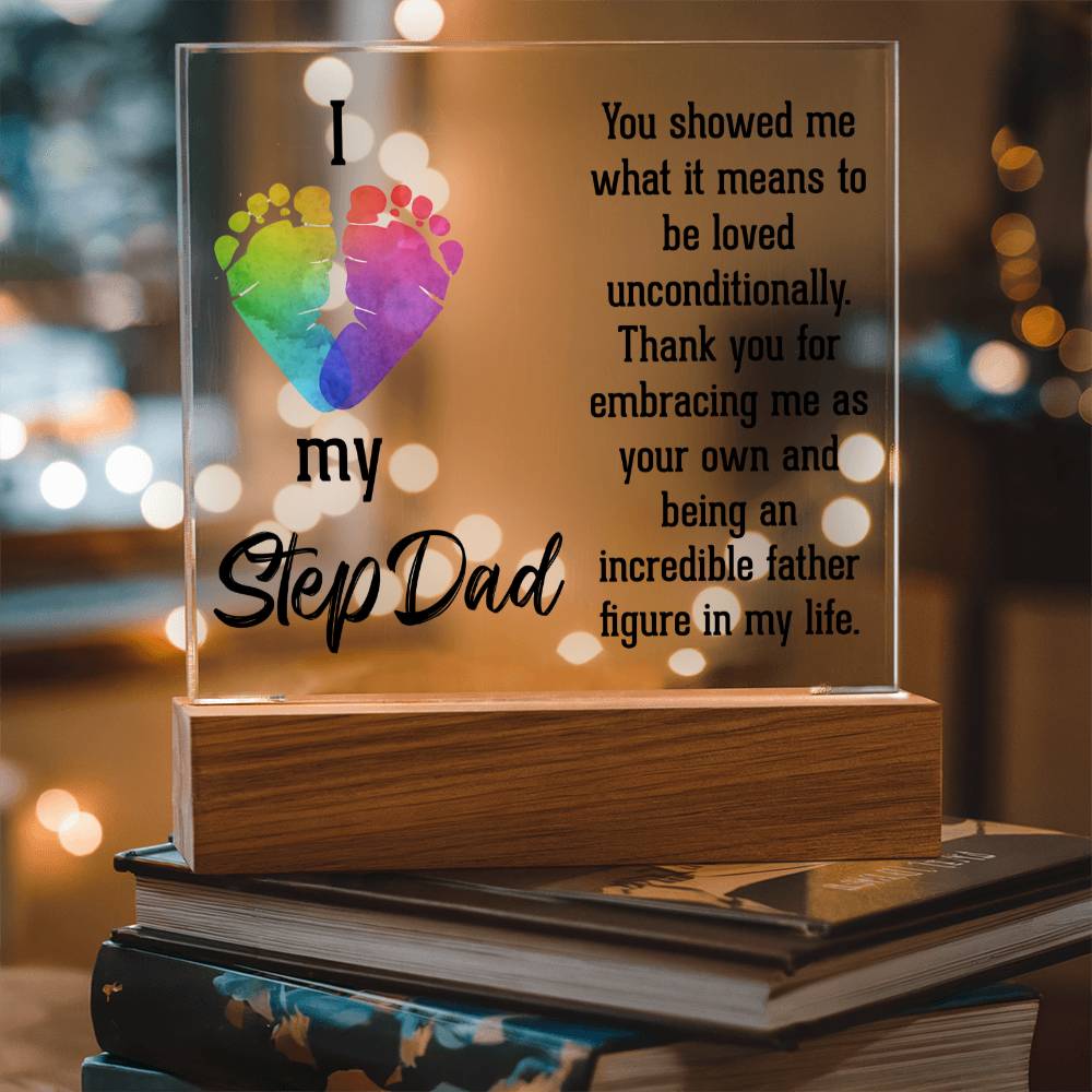 Acrylic Square Plaque - My Step Dad