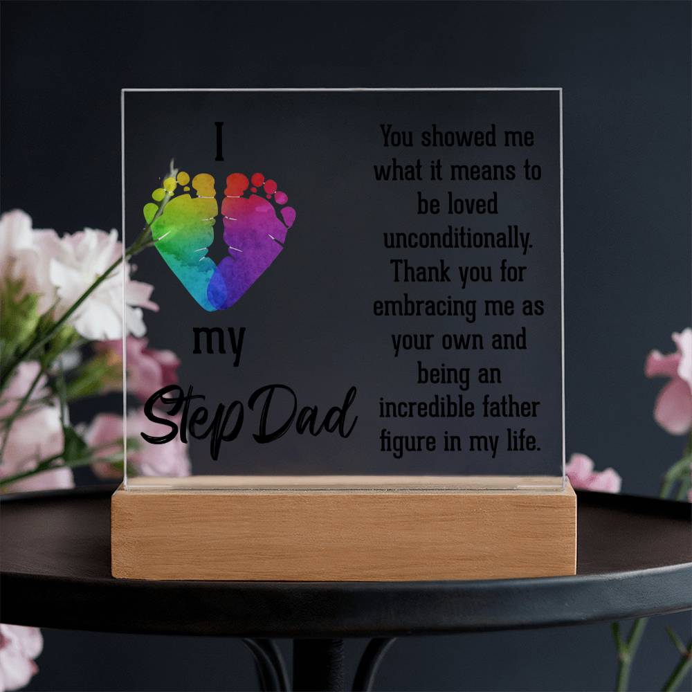 Acrylic Square Plaque - My Step Dad