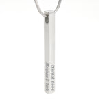 4-Sided Stick Necklace - Engraved POD MC