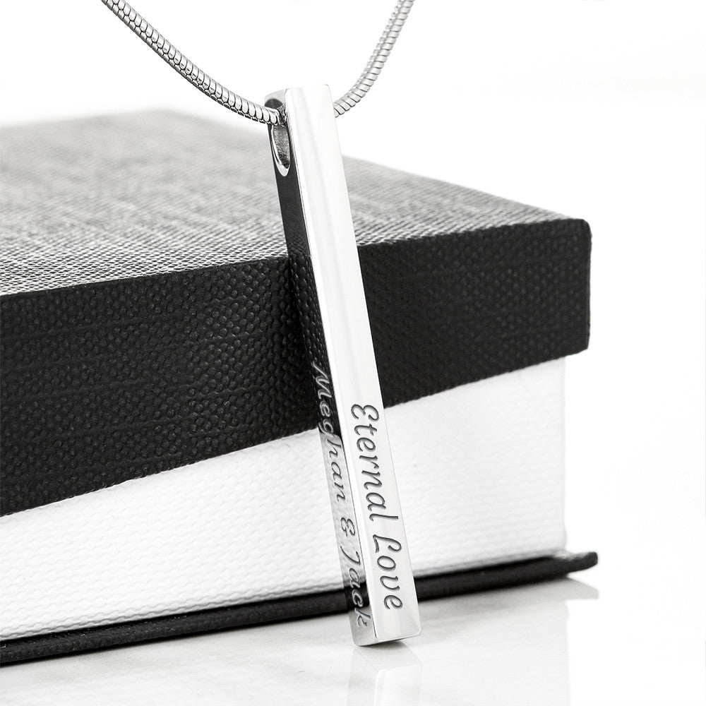 Sided Stick Necklace - Engraved
