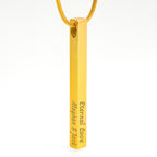 Sided Stick Necklace - Engraved