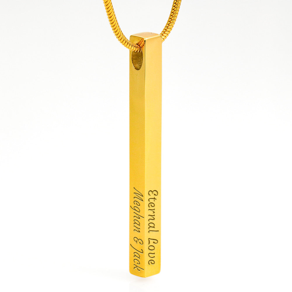 Sided Stick Necklace - Engraved