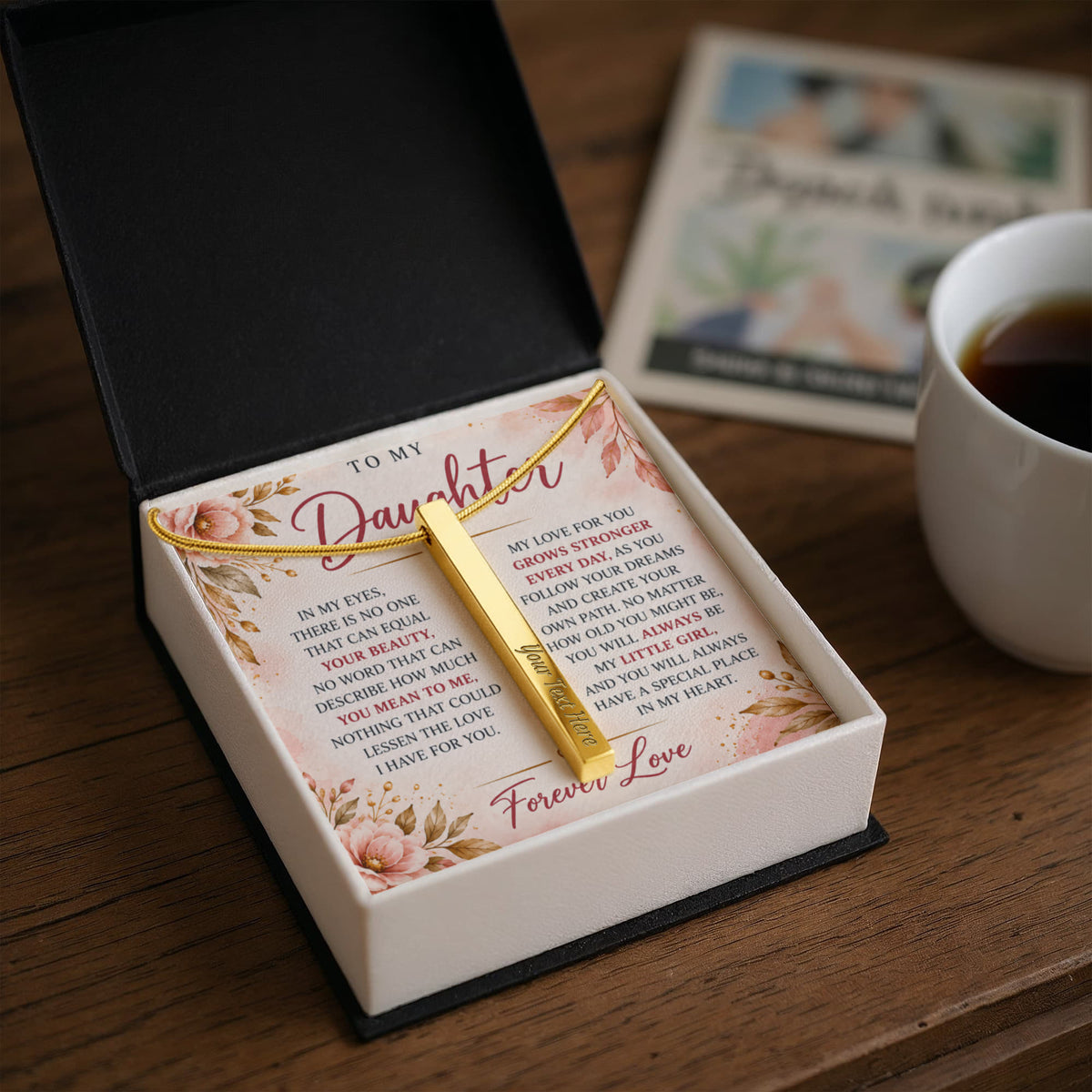 Sided Stick Necklace - Engraved