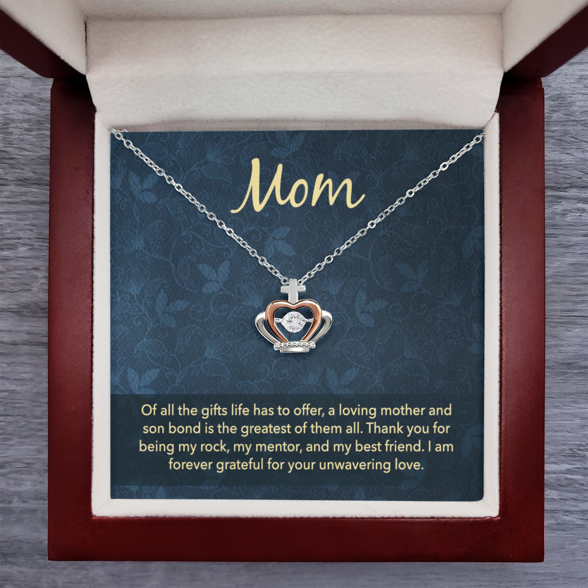 Collier Pendatif Couronne - Mom