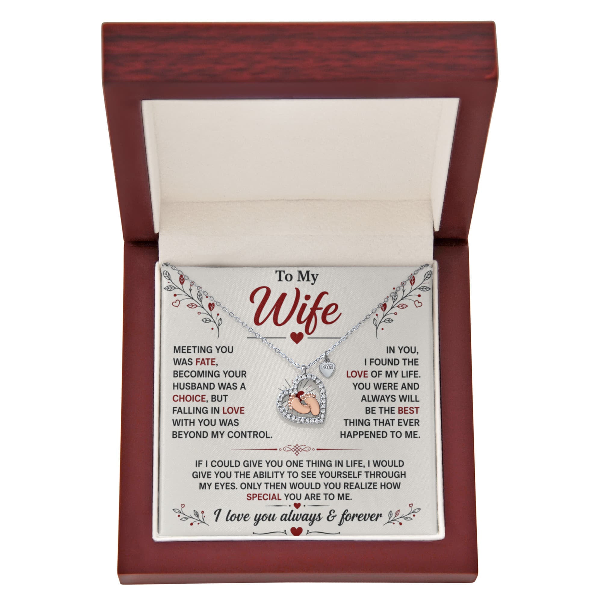 Collier en forme de cœur Baby Feet