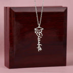 Graduation Cap Name Necklace