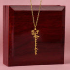 Graduation Cap Name Necklace