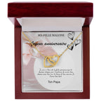 COLLIER DE COEURS ENTRELACÉS - JOYEUX ANNIVERSAIRES A MA FILLE