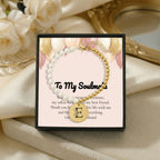 Premium Pearl & Gold Coin Bracelet: Mother of Pearl