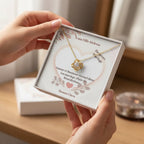 COLLIER NOEUD D'AMOUR - HEUREUX MARIAGE A MA FILLE HELENA