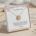 COLLIER NOEUD D'AMOUR - A MA GENEREUSE MAMAN